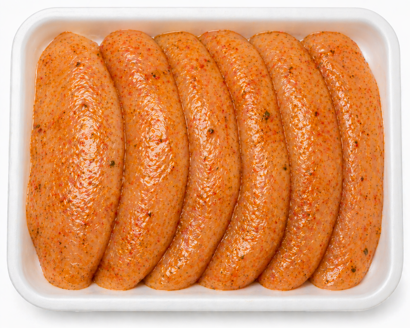 Cortes temperados de frango